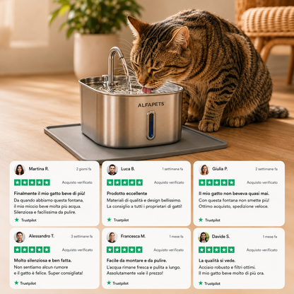 ALFAPETS™ SteelFlow – Fontana per Gatti 2,2L