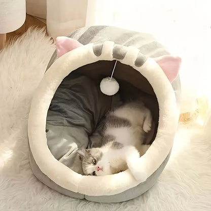 Cute And Soft Cat House Super Cat Bed Warm Deep Sleep Comfort  Cat Bed Pets Tent Cozy Cave Nest Small Dog Mat Bag